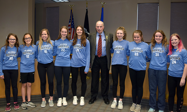 St. John's Lutheran School Girls Basketball Team