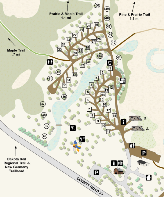 2024 Baylor Park Campground Map (sites only)