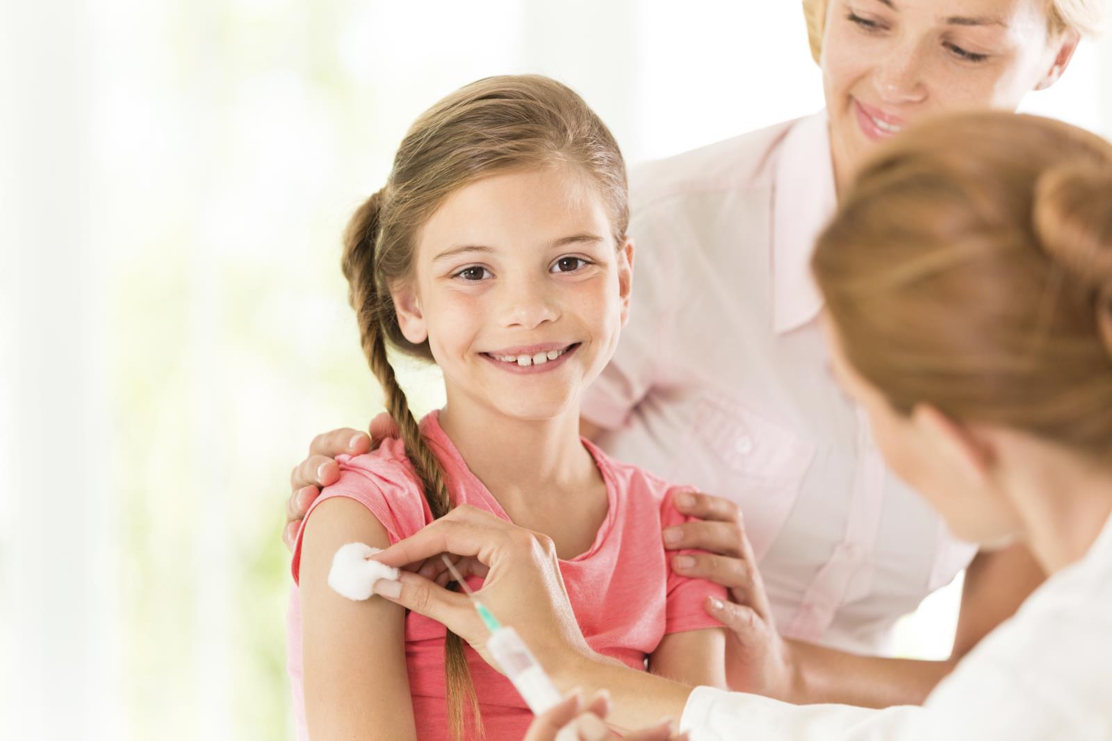 Young Girl Getting Immunization