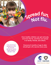 Spread fun. Not flu. 8.5w x 11h