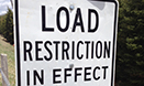 Load restriction sign