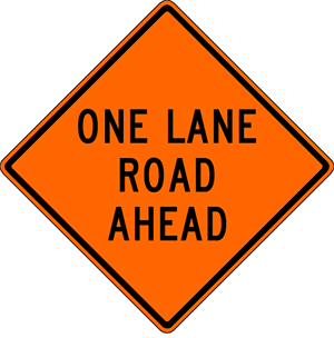 One Lane Road Ahead