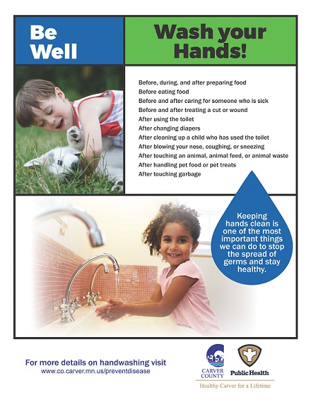 CCPH Wash Your Hands Poster - Boy-Dog