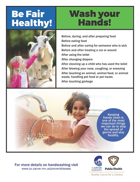 CCPH Wash Your Hands Poster - Girl-Goat