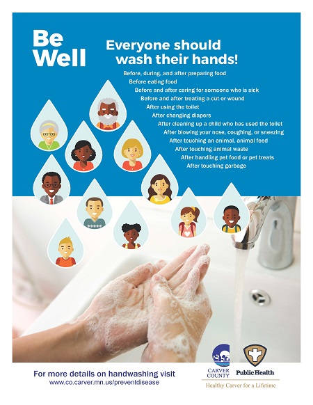 CCPH Wash Your Hands Poster - with Water Drops